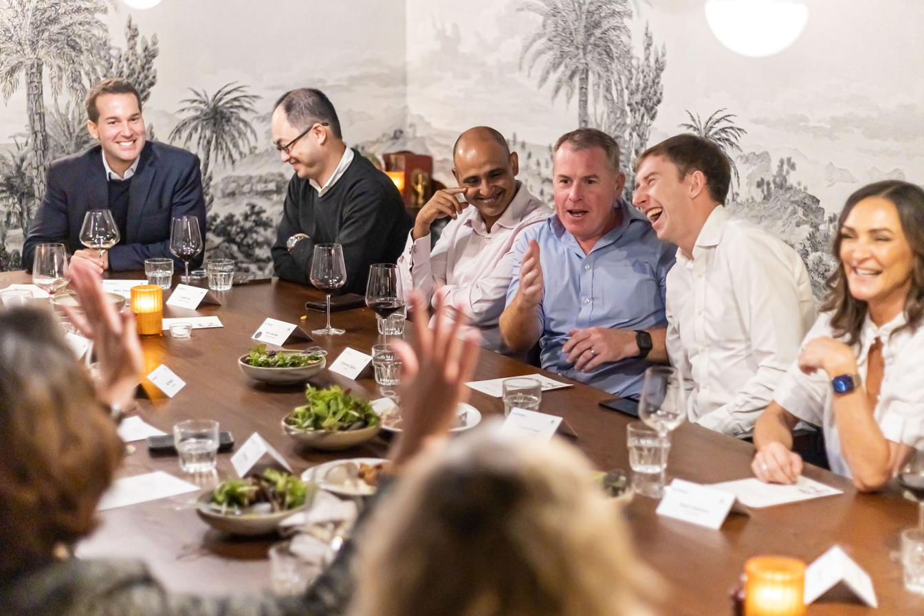 Private dining roundtable setting